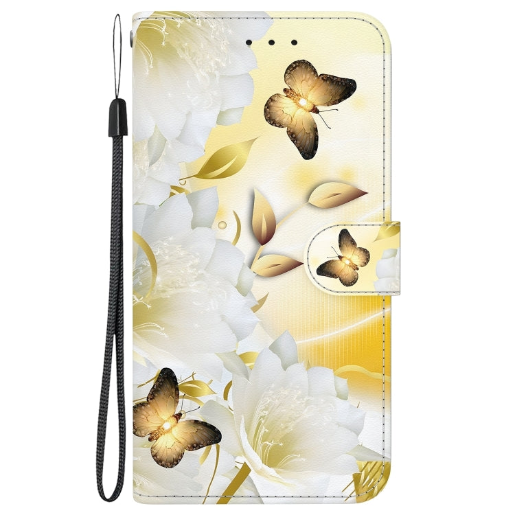 For Honor Magic6 Pro Crystal Texture Colored Drawing Leather Phone Case(Gold Butterfly Epiphyllum) - Honor Cases by PMC Jewellery | Online Shopping South Africa | PMC Jewellery | Buy Now Pay Later Mobicred