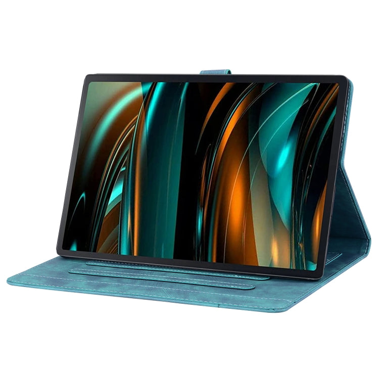 For Lenovo Tab K11 Plus / M11 Plus Cartoon Sakura Cat Embossed Leather Tablet Case(Green) - Lenovo by PMC TechLife | Online Shopping South Africa | PMC TechLife | Buy Now Pay Later Mobicred