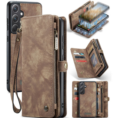 For Samsung Galaxy A35 5G CaseMe 008 Multifunctional Zipper Wallet Leather Phone Case with Lanyard(Brown) - Galaxy Phone Cases by CaseMe | Online Shopping South Africa | PMC Jewellery | Buy Now Pay Later Mobicred