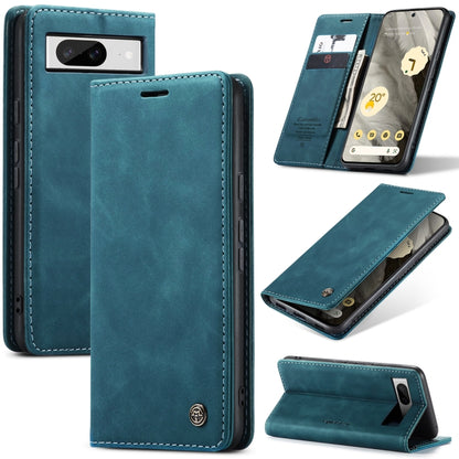 For Google Pixel 8 CaseMe 013 Multifunctional Horizontal Flip Leather Phone Case(Blue) - Google Cases by CaseMe | Online Shopping South Africa | PMC Jewellery | Buy Now Pay Later Mobicred