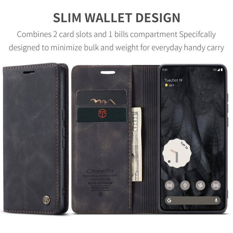 For Google Pixel 8 Pro CaseMe 013 Multifunctional Horizontal Flip Leather Phone Case(Black) - Google Cases by CaseMe | Online Shopping South Africa | PMC Jewellery | Buy Now Pay Later Mobicred