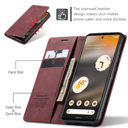 For Google Pixel 6A CaseMe 013 Multifunctional Horizontal Flip Leather Phone Case(Wine Red) - Google Cases by CaseMe | Online Shopping South Africa | PMC Jewellery | Buy Now Pay Later Mobicred