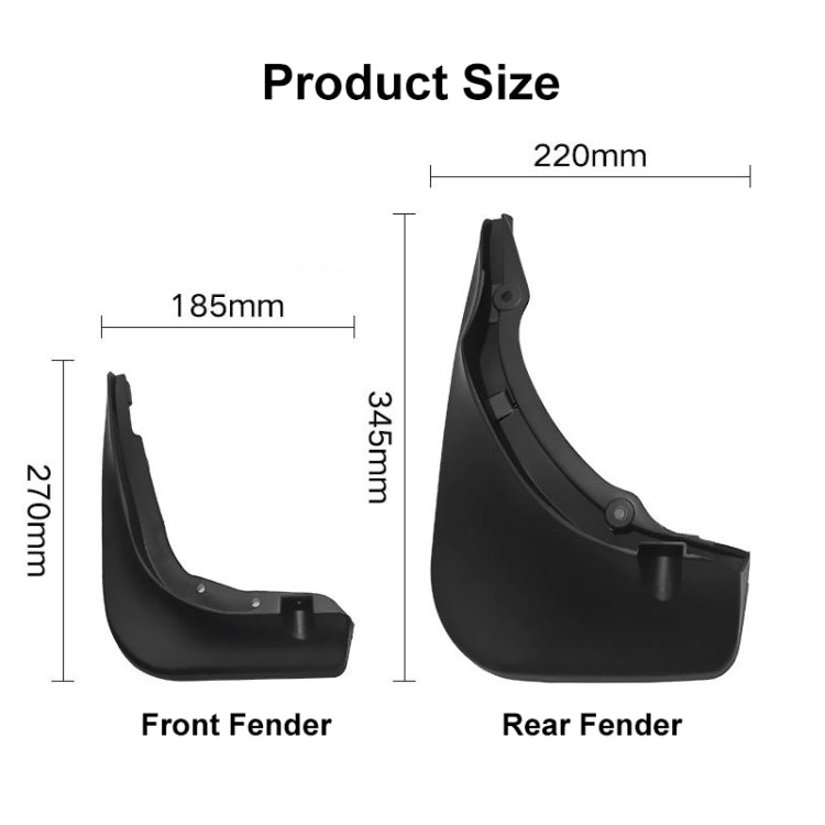 For Mercedes-Benz C-Class W205 2015-2020 4pcs/Set Car Auto Soft Plastic Splash Flaps Fender Guard - free shipping - PMC TechLife - Order now!