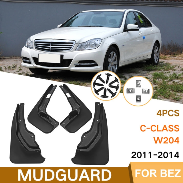 For Mercedes-Benz C-Class W205 2011-2014 4pcs/Set Car Auto Soft Plastic Splash Flaps Fender Guard - Mudguards by PMC TechLife | Online Shopping South Africa | PMC TechLife | Buy Now Pay Later Mobicred