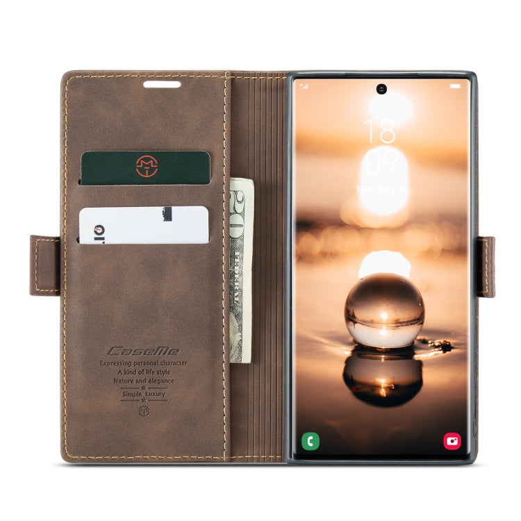 ForSamsung Galaxy S24 Ultra 5G CaseMe 013 Multifunctional Horizontal Flip Leather Phone Case(Coffee) - Galaxy S24 Ultra 5G Cases by CaseMe | Online Shopping South Africa | PMC Jewellery