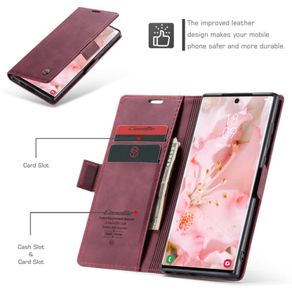 ForSamsung Galaxy S24 Ultra 5G CaseMe 013 Multifunctional Horizontal Flip Leather Phone Case(Wine Red) - Galaxy S24 Ultra 5G Cases by CaseMe | Online Shopping South Africa | PMC Jewellery