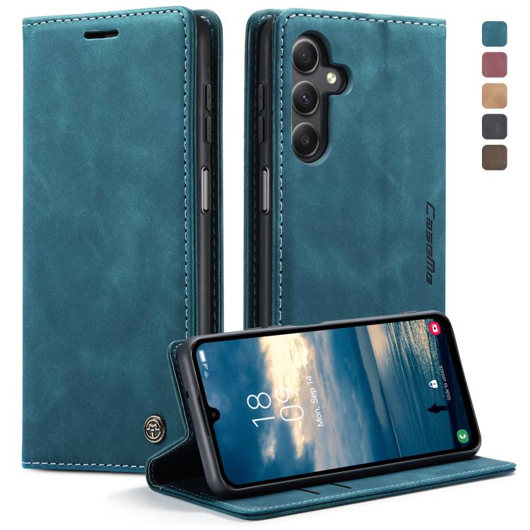 For Samsung Galaxy A25 5G CaseMe 013 Multifunctional Horizontal Flip Leather Phone Case(Blue) - free shipping - PMC Jewellery - Order now!