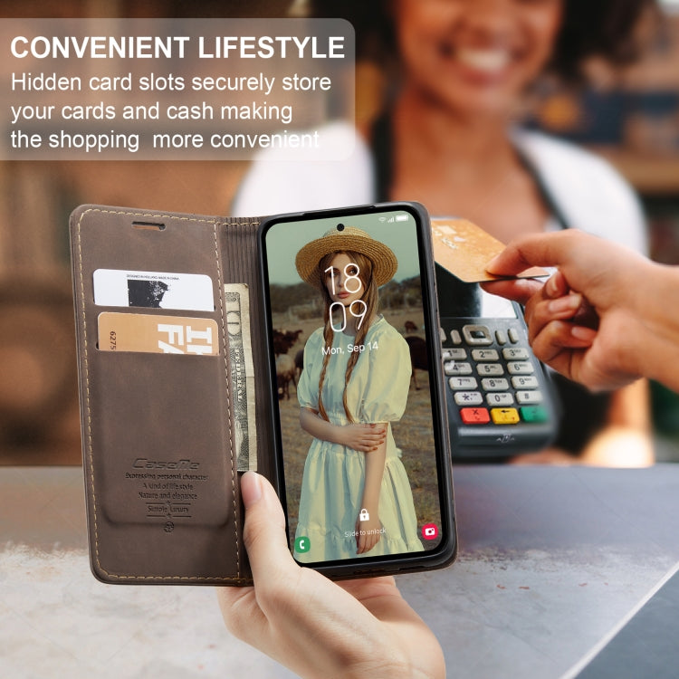 For Samsung Galaxy A35 5G CaseMe 013 Multifunctional Horizontal Flip Leather Phone Case(Coffee) - Galaxy Phone Cases by CaseMe | Online Shopping South Africa | PMC Jewellery | Buy Now Pay Later Mobicred