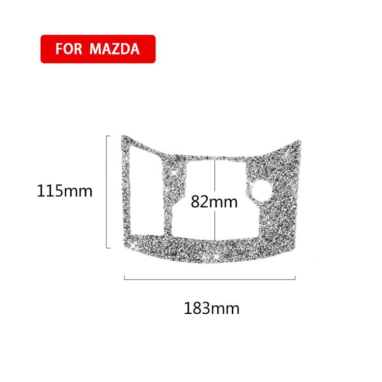 For Mazda CX-5 2017-2018 Car Electronic Handbrake Panel Diamond Decorative Sticker, Left Drive - Car Interior Mouldings by PMC TechLife | Online Shopping South Africa | PMC TechLife | Buy Now Pay Later Mobicred
