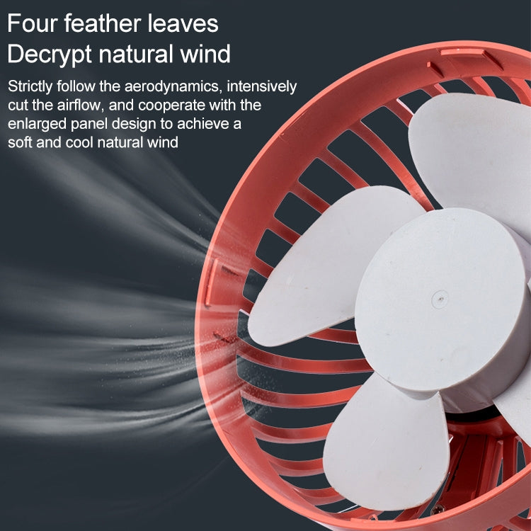 F829 Portable Car Air Outlet Electric Cooling Fan with LED Light(White) - Heating & Fans by PMC TechLife | Online Shopping South Africa | PMC TechLife | Buy Now Pay Later Mobicred