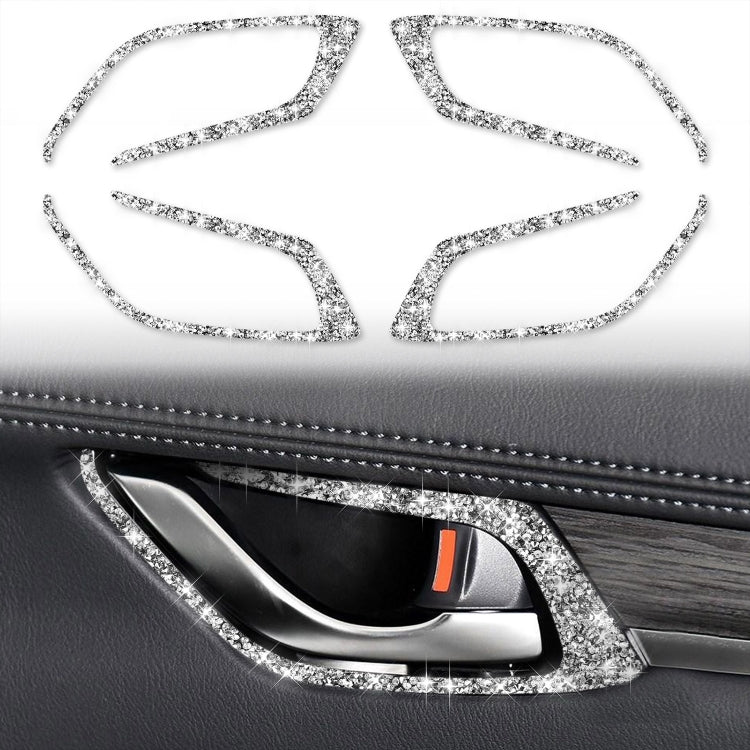 For Mazda CX-5 2017-2018 Car Interior Door Handle Diamond Decorative Sticker,Left and Right Drive Universal - Car Interior Mouldings by PMC TechLife | Online Shopping South Africa | PMC TechLife | Buy Now Pay Later Mobicred