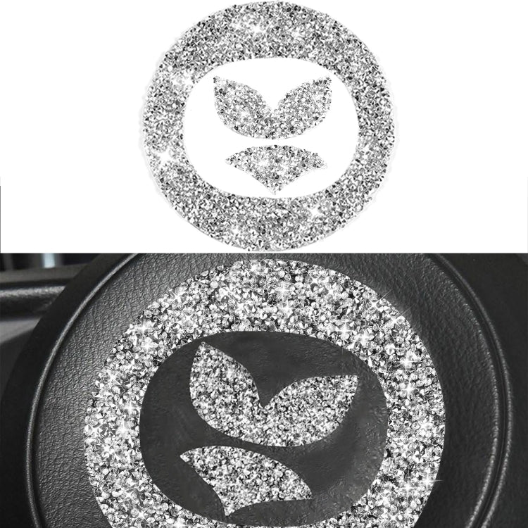 For Mazda CX-5 2017-2018 Car Steering Wheel Panel Diamond Decorative Sticker,Left and Right Drive Universal - Car Interior Mouldings by PMC TechLife | Online Shopping South Africa | PMC TechLife | Buy Now Pay Later Mobicred