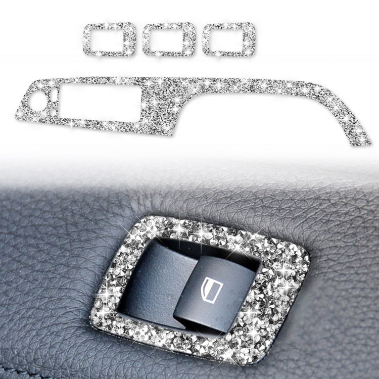 For BMW 3 Series E90 / 320i / 325i 2005-2012 Car Window Lift Panel with Folding Key 37.8cm Diamond Decorative Sticker, Left Drive - free shipping - PMC TechLife - Order now!