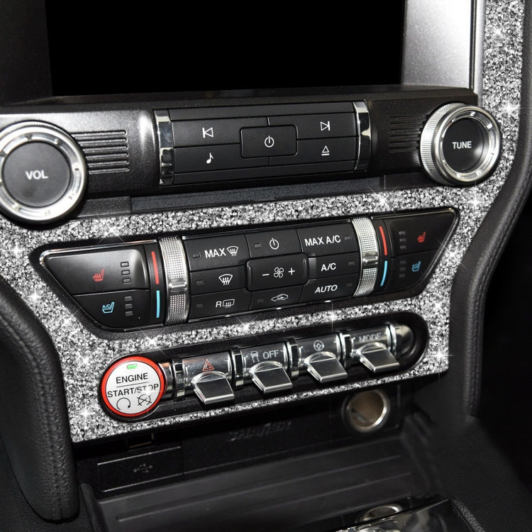 For Ford Mustang 2015-2020 Car CD Panel Diamond Decoration Sticker, Left and Right Drive - Car Interior Mouldings by PMC TechLife | Online Shopping South Africa | PMC TechLife | Buy Now Pay Later Mobicred