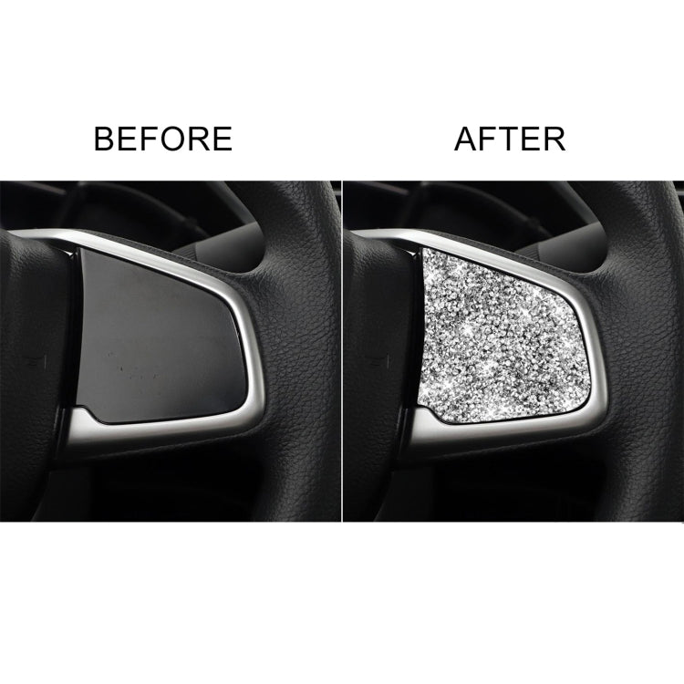For Honda Civic 2016-2019 Car Steering Wheel Buttons Low Configuration Diamond Decorative Sticker, Left and Right Drive - free shipping - PMC TechLife - Order now!