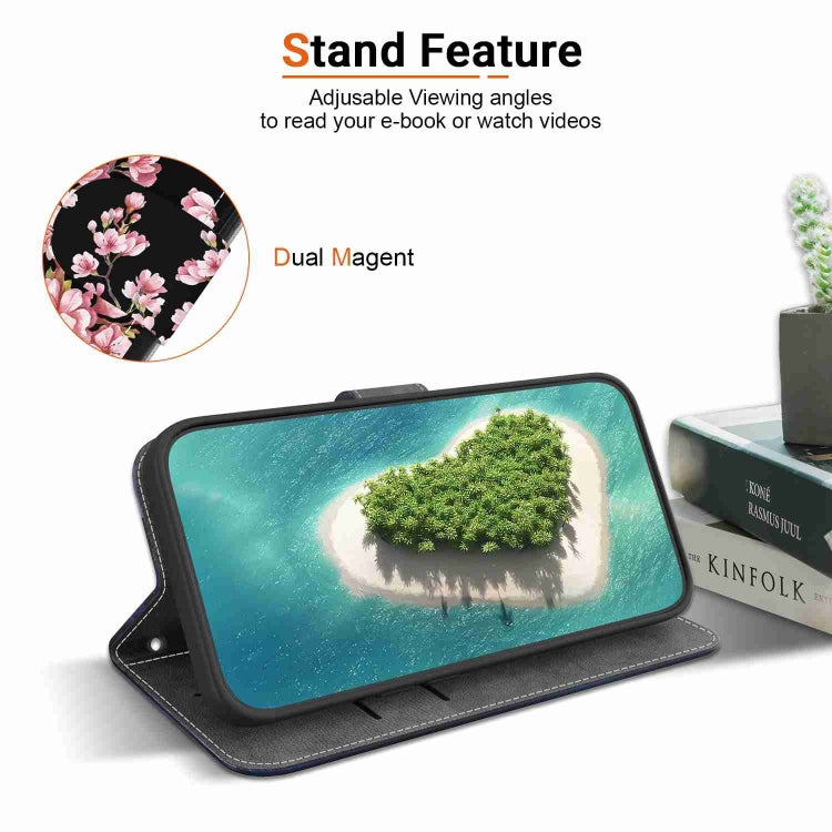 For Xiaomi Redmi Note 12 Pro Crystal Texture Colored Drawing Leather Phone Case(Plum Bossom) - free shipping - PMC TechLife - Order now!