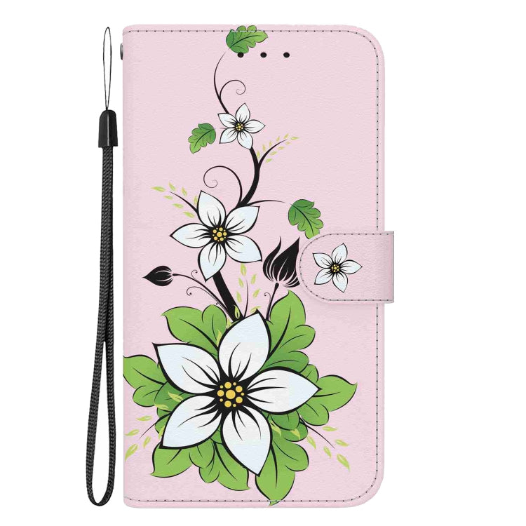 For Xiaomi 13 5G Crystal Texture Colored Drawing Leather Phone Case(Lily) - 13 Cases by PMC TechLife | Online Shopping South Africa | PMC TechLife | Buy Now Pay Later Mobicred