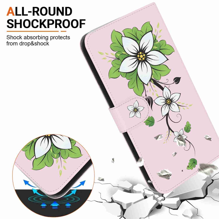 For Xiaomi 13 5G Crystal Texture Colored Drawing Leather Phone Case(Lily) - 13 Cases by PMC TechLife | Online Shopping South Africa | PMC TechLife | Buy Now Pay Later Mobicred