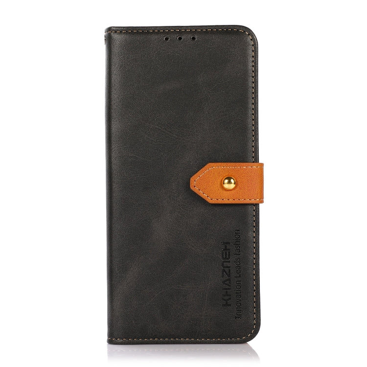 For Google Pixel 9 Pro KHAZNEH Dual-color Cowhide Texture Flip Leather Phone Case(Black) - Google Cases by PMC TechLife | Online Shopping South Africa | PMC TechLife | Buy Now Pay Later Mobicred