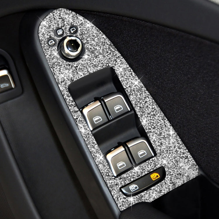 For Audi A4 / A5 / Q5 Car Door Lift Control Panel Diamond Decoration Sticker, Right Drive Low Configured - Car Interior Mouldings by PMC TechLife | Online Shopping South Africa | PMC TechLife | Buy Now Pay Later Mobicred