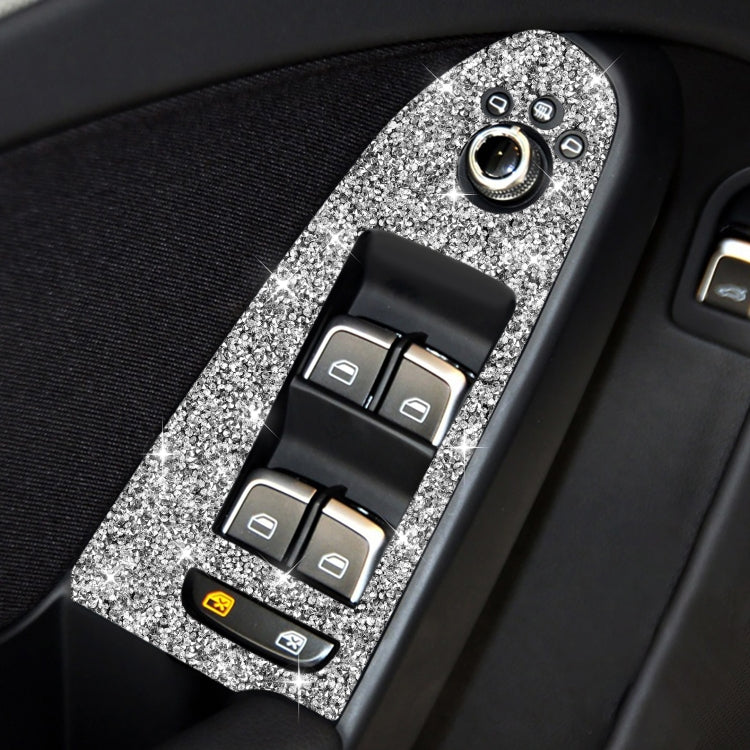 For Audi A4 / A5 / Q5 Car Door Lift Control Panel Diamond Decoration Sticker, Left Drive Low Configured - Car Interior Mouldings by PMC TechLife | Online Shopping South Africa | PMC TechLife | Buy Now Pay Later Mobicred