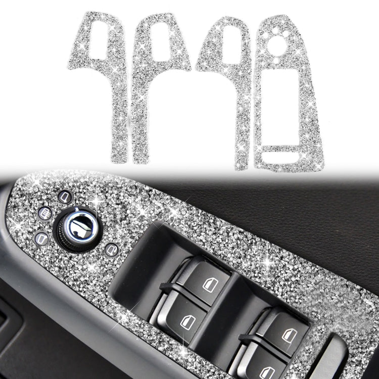 For Audi A4 / A5 / Q5 Car Door Lift Control Panel Diamond Decoration Sticker, Right Drive High Configured - free shipping - PMC TechLife - Order now!