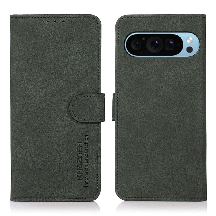 For Google Pixel 9 KHAZNEH Matte Texture Leather Phone Case(Green) - Google Cases by PMC TechLife | Online Shopping South Africa | PMC TechLife | Buy Now Pay Later Mobicred