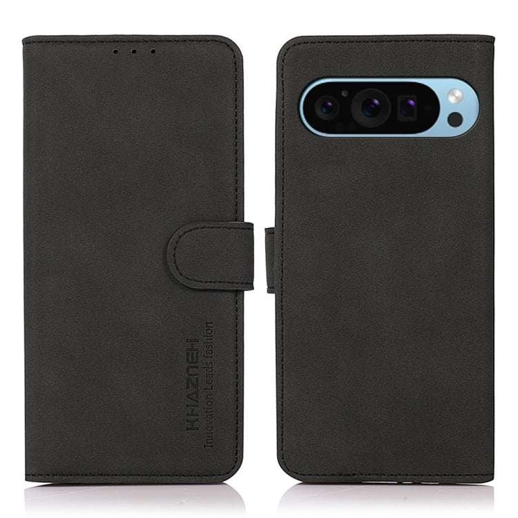 For Google Pixel 9 KHAZNEH Matte Texture Leather Phone Case(Black) - Google Cases by PMC TechLife | Online Shopping South Africa | PMC TechLife | Buy Now Pay Later Mobicred