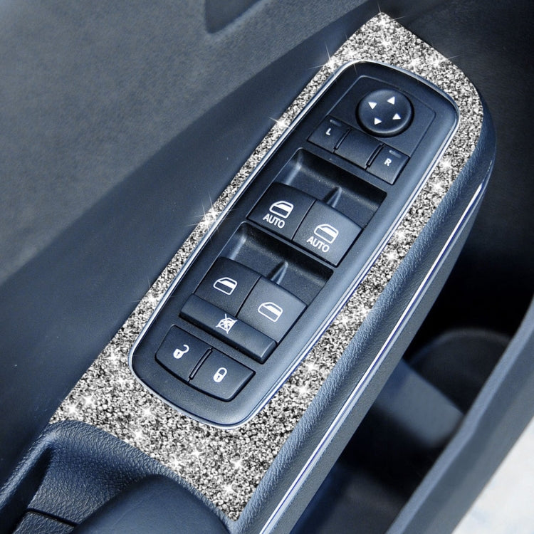 For Dodge Charger 2011-2014 6pcs/Set Car Window Lift Panel Diamond Decorative Sticker, Left-hand Drive - Car Interior Mouldings by PMC TechLife | Online Shopping South Africa | PMC TechLife | Buy Now Pay Later Mobicred
