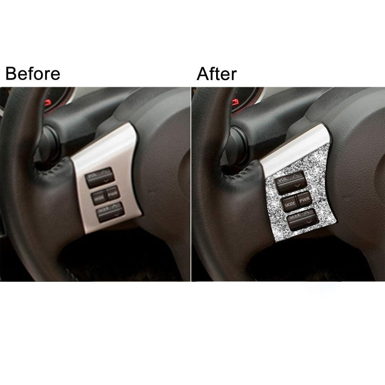 For Nissan 350Z 2006-2009 Car Steering Wheel Button Frame Diamond Sticker,Left and Right Drive Universal - Car Interior Mouldings by PMC TechLife | Online Shopping South Africa | PMC TechLife | Buy Now Pay Later Mobicred