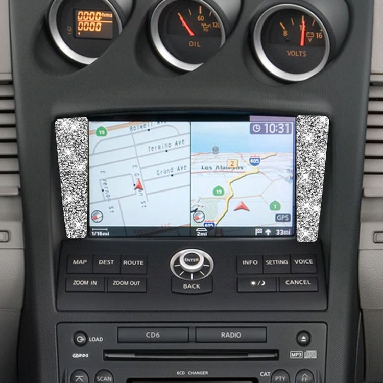 For Nissan 350Z 2006-2009 Car Navigation Frame Diamond Sticker,Left and Right Drive Universal - Car Interior Mouldings by PMC TechLife | Online Shopping South Africa | PMC TechLife | Buy Now Pay Later Mobicred