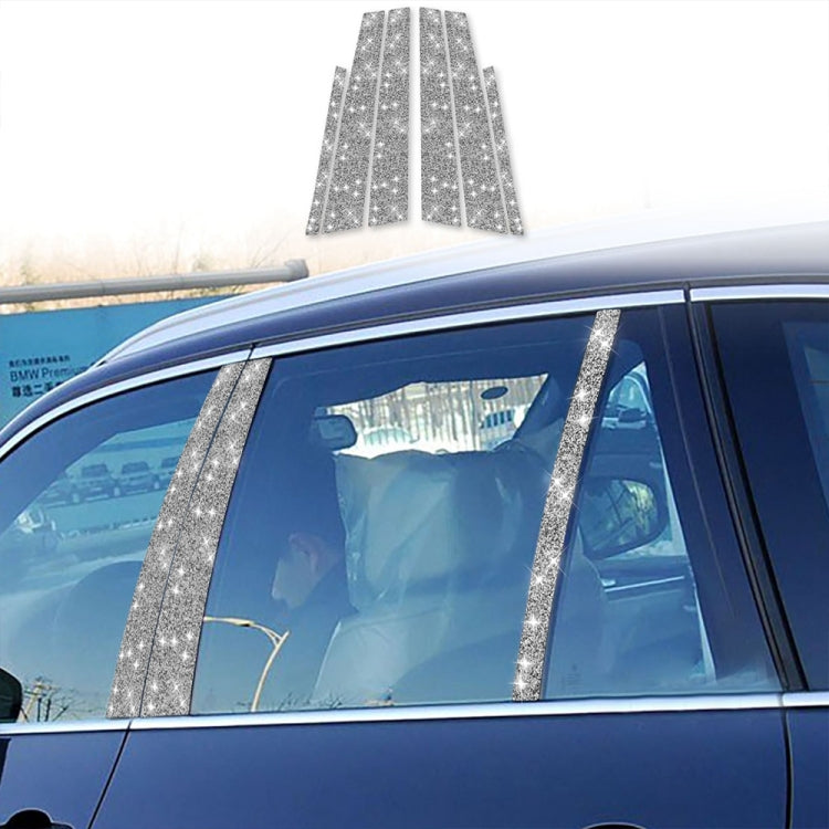 For BMW Series 3 E46 1999-2004 6pcs Car B-Pillar Diamond Decoration Sticker, Left and Right Drive - Car Interior Mouldings by PMC TechLife | Online Shopping South Africa | PMC TechLife | Buy Now Pay Later Mobicred