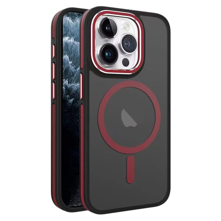 For iPhone 11 Pro Max Two-color Frosted MagSafe Magnetic Phone Case(Red) - iPhone 11 Pro Max Cases by PMC Jewellery | Online Shopping South Africa | PMC Jewellery