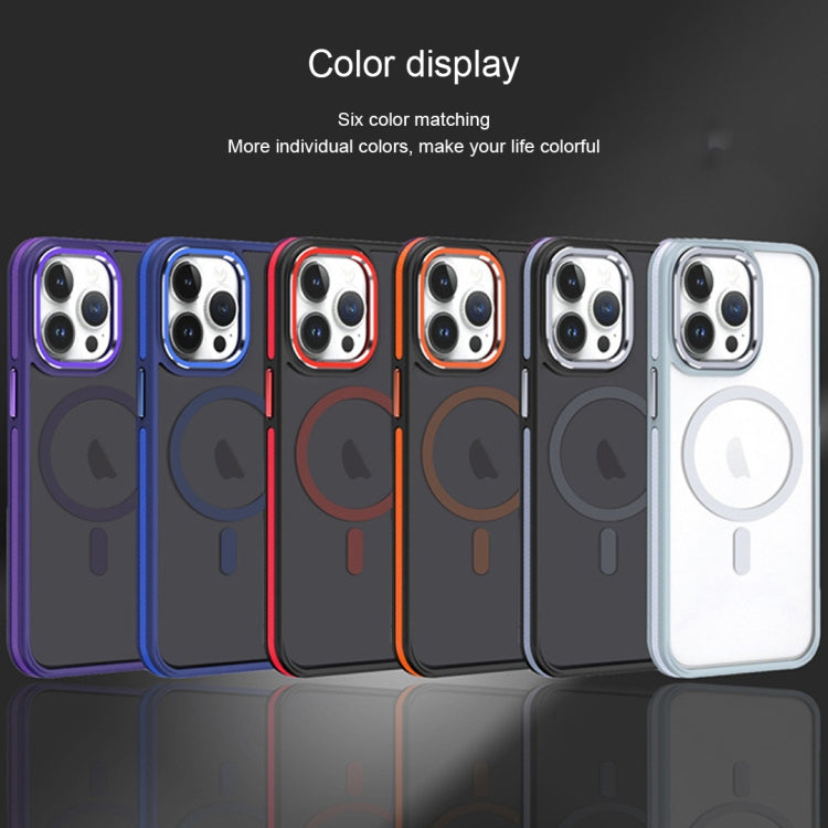 For iPhone 14 Pro Max Two-color Frosted MagSafe Magnetic Phone Case(Purple) - iPhone 14 Pro Max Cases by PMC TechLife | Online Shopping South Africa | PMC TechLife