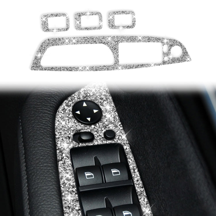 For BMW X5 E70 2008-2013 / X6 E71 2009-2014 Car Window Lift Panel Diamond Decoration Sticker, High Configuration Right Drive - Car Interior Mouldings by PMC TechLife | Online Shopping South Africa | PMC TechLife | Buy Now Pay Later Mobicred