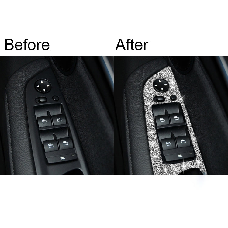 For BMW X5 E70 2008-2013 / X6 E71 2009-2014 Car Window Lift Panel Diamond Decoration Sticker, High Configuration Right Drive - Car Interior Mouldings by PMC TechLife | Online Shopping South Africa | PMC TechLife | Buy Now Pay Later Mobicred