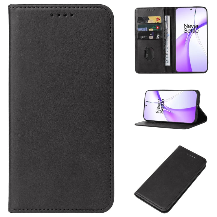 For OnePlus Ace 3V Magnetic Closure Leather Phone Case(Black) - OnePlus Cases by PMC TechLife | Online Shopping South Africa | PMC TechLife | Buy Now Pay Later Mobicred