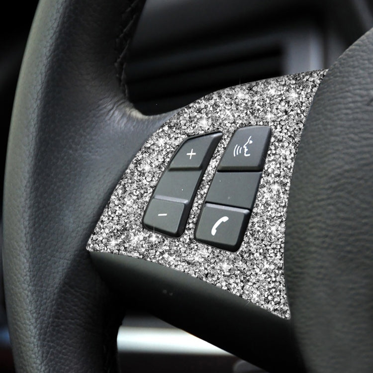 For BMW X5 E70 2008-2013 2pcs Car Steering Wheel Buttons Diamond Decoration Sticker, Left and Right Drive - free shipping - PMC TechLife - Order now!
