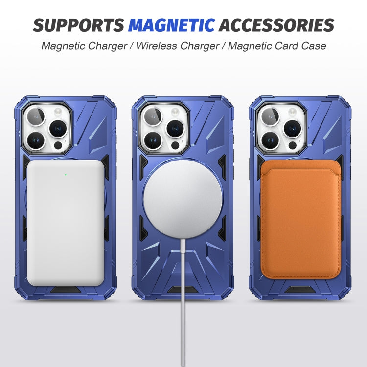 For iPhone 15 Plus MagSafe Magnetic Shockproof Phone Case with Ring Holder(Navy Blue) - iPhone 15 Plus Cases by PMC TechLife | Online Shopping South Africa | PMC TechLife