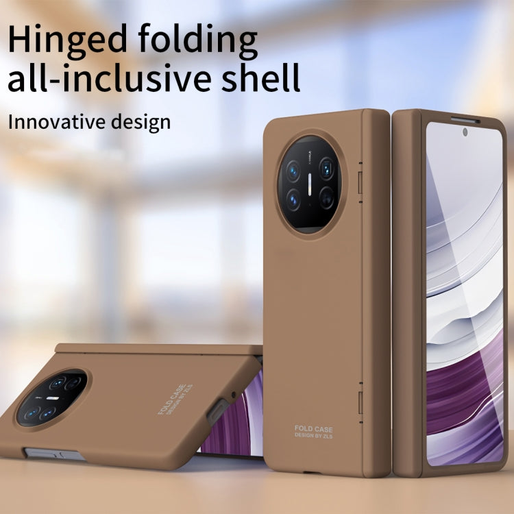 For Huawei Mate X5 Extraordinary Series Hinged Folding Full Phone Case(Coffee) - Huawei Cases by PMC TechLife | Online Shopping South Africa | PMC TechLife | Buy Now Pay Later Mobicred