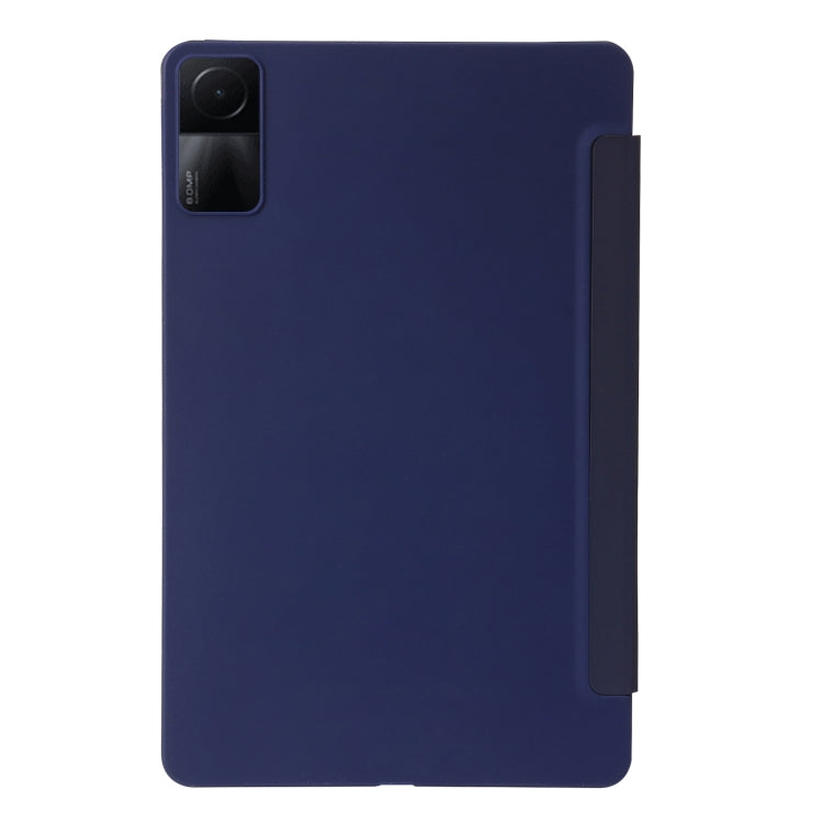 For Xiaomi Redmi Pad SE Deformation Silicone Leather Tablet Case(Dark Blue) - More Tablet Cases by PMC Jewellery | Online Shopping South Africa | PMC Jewellery | Buy Now Pay Later Mobicred