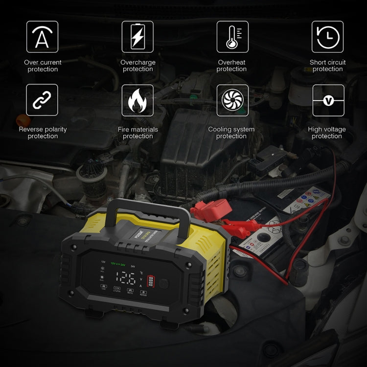 FOXSUR 12V / 24V 10A Portable Motorcycle Car Smart Battery Charger(AU Plug) - free shipping - PMC TechLife - Order now!
