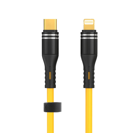 USB-C / Type-C to 8 Pin Liquid Silicone Charging Data Cable, Length: 1.2m(Yellow) - 2 in 1 Cable by PMC Jewellery | Online Shopping South Africa | PMC Jewellery | Buy Now Pay Later Mobicred