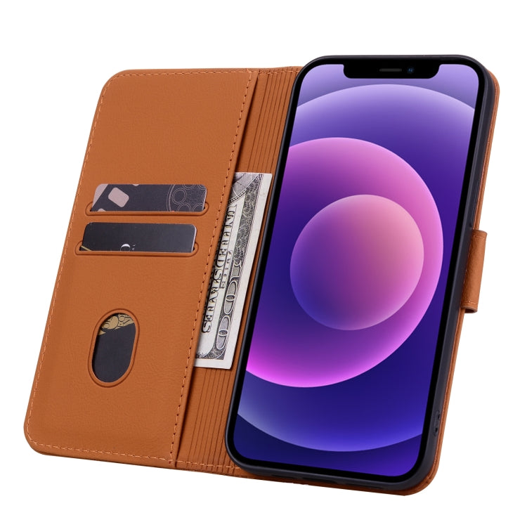 For iPhone 16 Plus Business Diamond Buckle Leather Phone Case with Lanyard(Brown) - iPhone 16 Plus Cases by PMC TechLife | Online Shopping South Africa | PMC TechLife | Buy Now Pay Later Mobicred