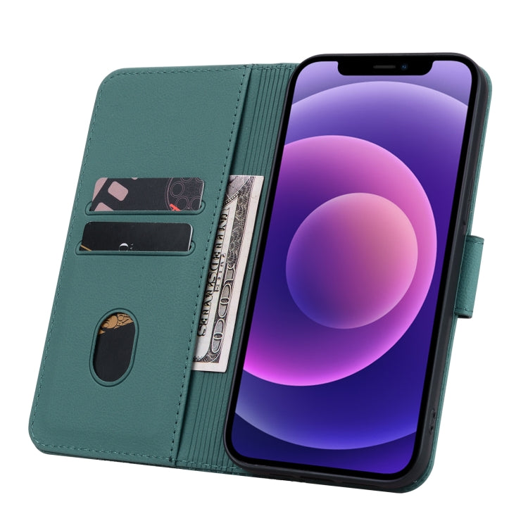 For iPhone 16 Pro Max Business Diamond Buckle Leather Phone Case with Lanyard(Green) - iPhone 16 Pro Max Cases by PMC TechLife | Online Shopping South Africa | PMC TechLife | Buy Now Pay Later Mobicred