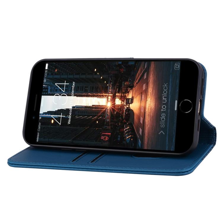 For iPhone 16e Business Diamond Buckle Leather Phone Case with Lanyard(Royal Blue) - free shipping - PMC TechLife - Order now!