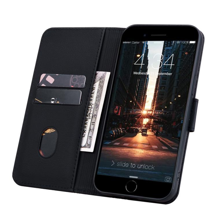 For iPhone 16e Business Diamond Buckle Leather Phone Case with Lanyard(Black) - iPhone 16e Cases by PMC TechLife | Online Shopping South Africa | PMC TechLife | Buy Now Pay Later Mobicred