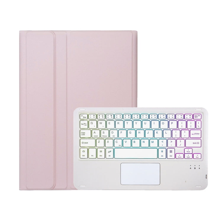 For Xiaomi Redmi Pad SE 11 inch A0N9-AS Lambskin Texture Ultra-thin Detachable Backlight Bluetooth Keyboard Leather Case with Touchpad(Pink) - Others Keyboard by PMC TechLife | Online Shopping South Africa | PMC TechLife