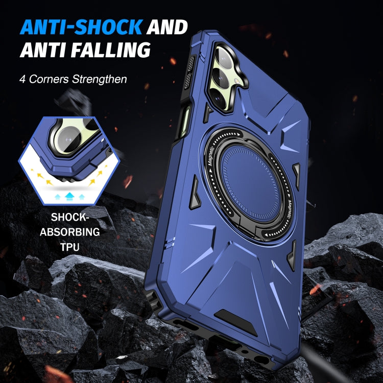 For Samsung Galaxy A54 5G MagSafe Magnetic Shockproof Phone Case with Ring Holder(Navy Blue) - Galaxy Phone Cases by PMC TechLife | Online Shopping South Africa | PMC TechLife