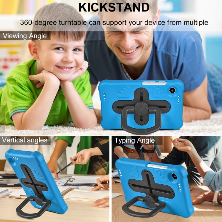 For Samsung Galaxy Tab A9 Shield 360 Rotation Handle EVA Shockproof PC Tablet Case(Blue Black) - Galaxy Tab A9 by PMC TechLife | Online Shopping South Africa | PMC TechLife